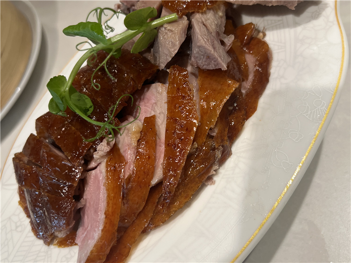 Peking duck served